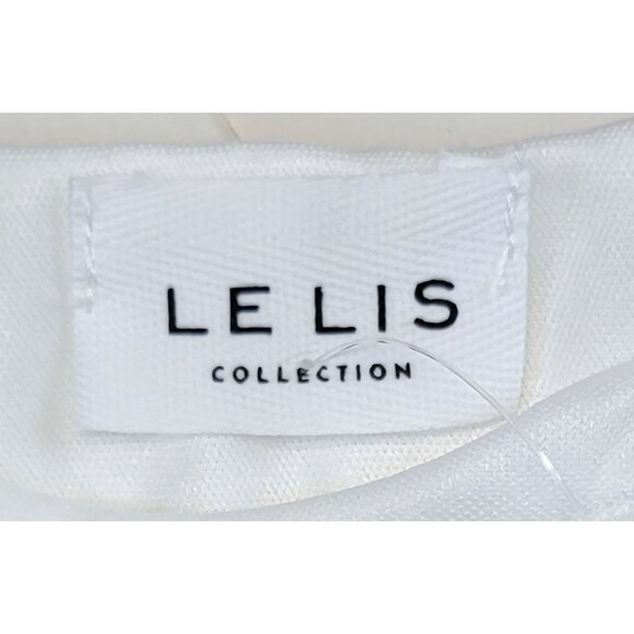 Le Lis Top White/ Ivory Textured One Shoulder Womens Med New with Tags - Picture 5 of 6